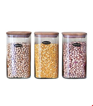 جای حبوبات شیشه ای مربع سایز 1 امپرلند