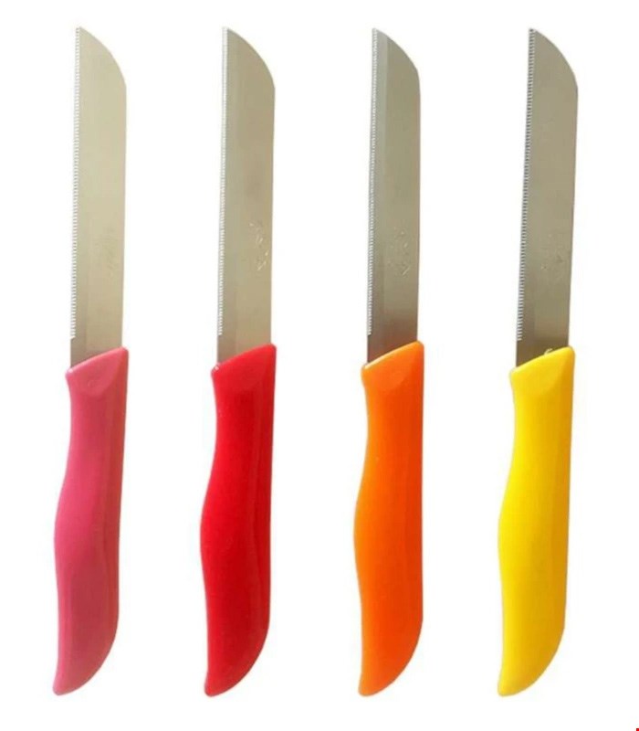 چاقو اشپزخانه مدل لیزری اره ای مجموعه 4 عددی